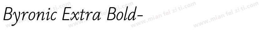 Byronic Extra Bold字体转换